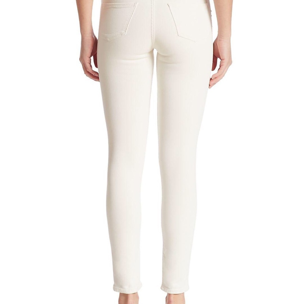 Brockenbow Reina Skinny Cropped High Waist Krystal White Studded Jeans 29 - Picture 3 of 14